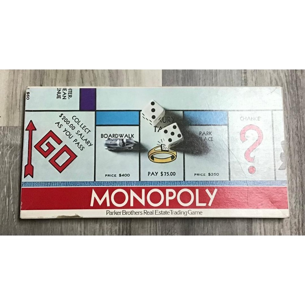 VTG Monopoly Board Game Parker Brothers Classic 60s/70s Combined Pieces Complete